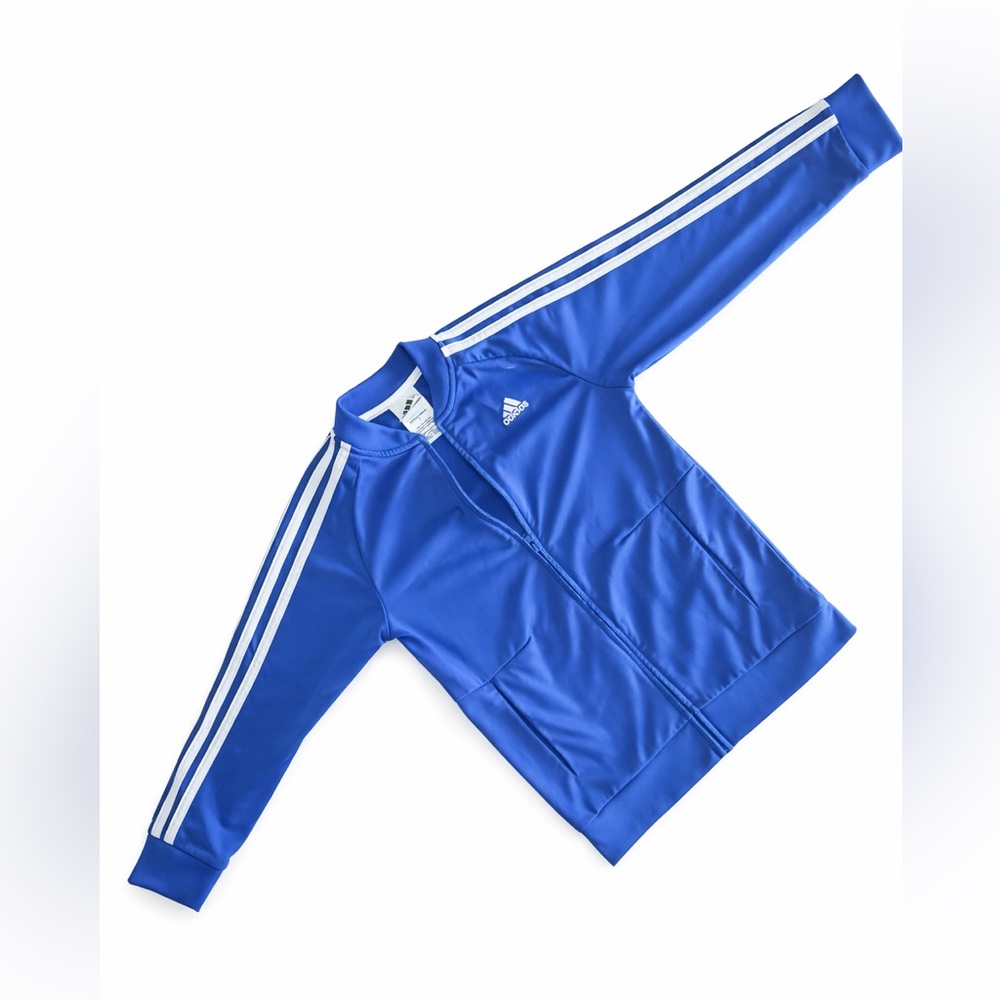 Adidas Royal Blue Jacket with White Stripes